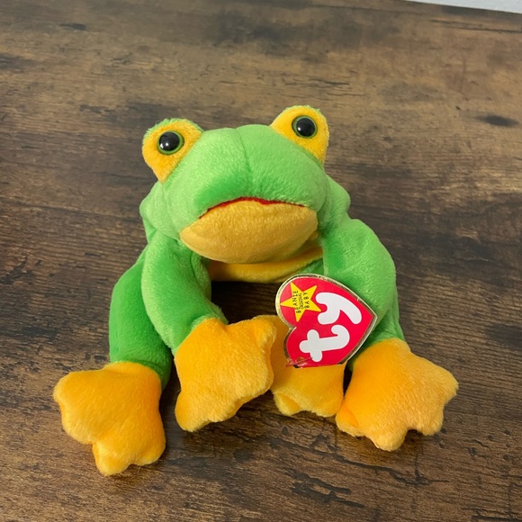 Ty Beanie Baby * Smoochy the frog * Date of birth: Oct 1 1997 * - Picture 5 of 9